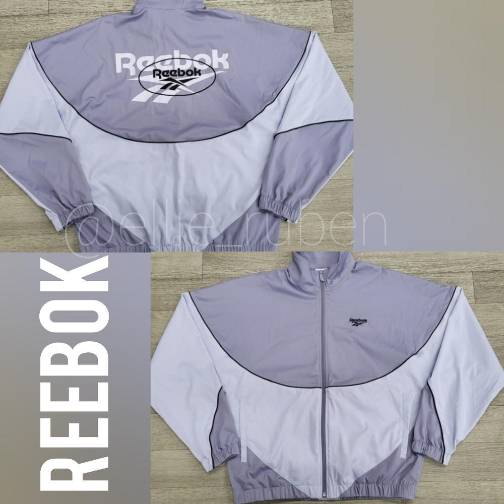 Super Fresh Unisex Reebok Purple Zip Windbreaker Jacket - Unisex Sample (M)